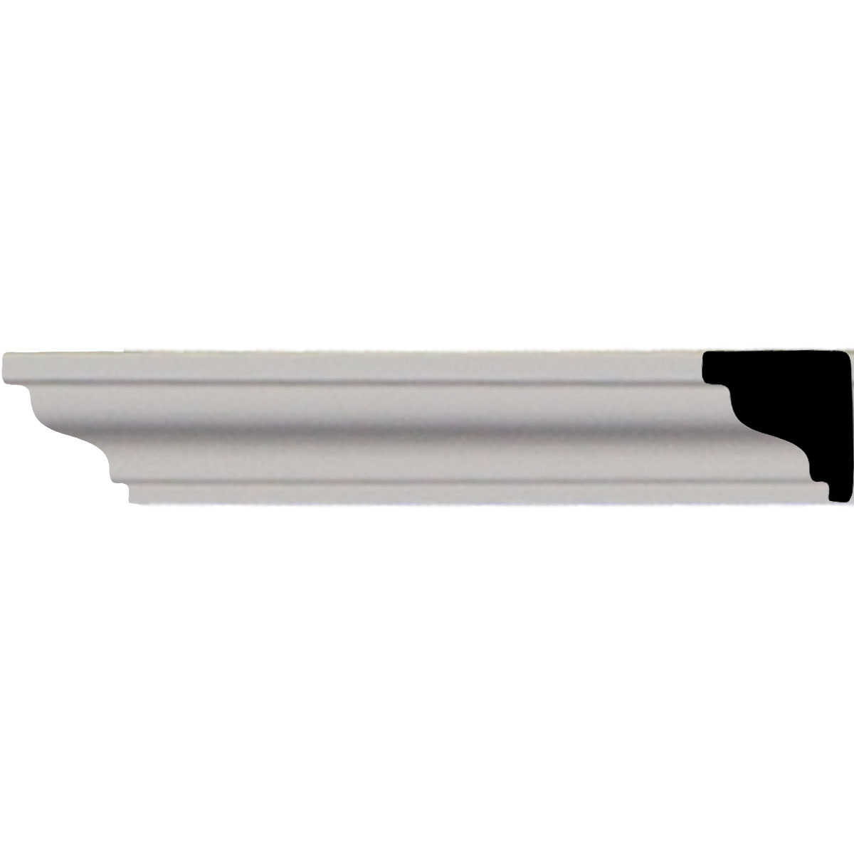 3/4'H x 3/4'P x 96 1/8'L, (1' Repeat), Hillsborough Traditional Smooth Crown Moulding