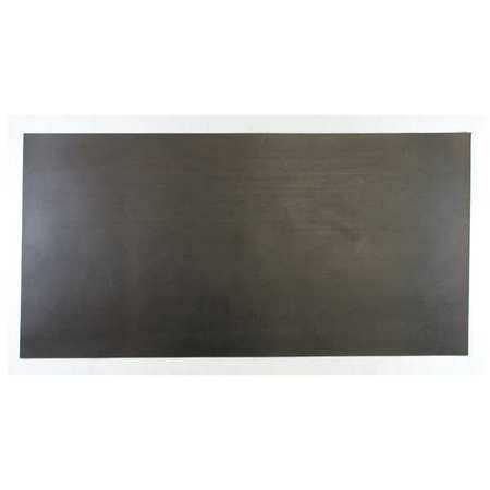 E. JAMES 1/8' Comm. Grade Buna-N Rubber Sheet, 12'x24', Black, 60A, 4060-1/8B