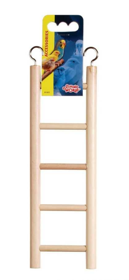 Living World Wood Ladders for Bird Cages 8.75' High - 5 Step Ladder - Pack of 10