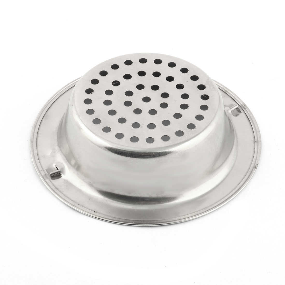 Kitchen Stainless Steel Basin Drain Sink Strainer Silver Tone 11cm Outer Dia