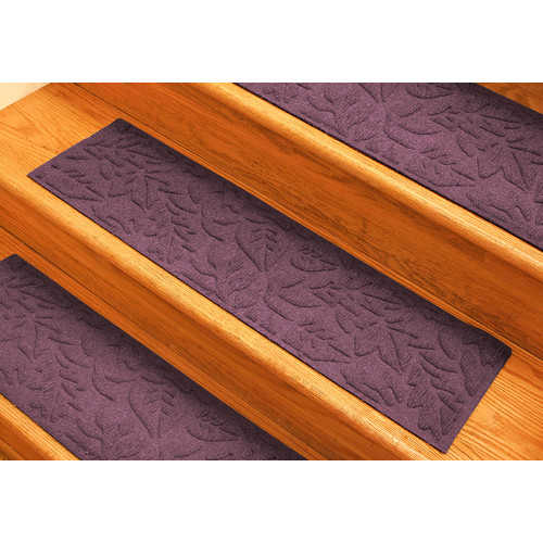 Bungalow Flooring Aqua Shield Bordeaux Fall Day Stair Tread (Set of 4)