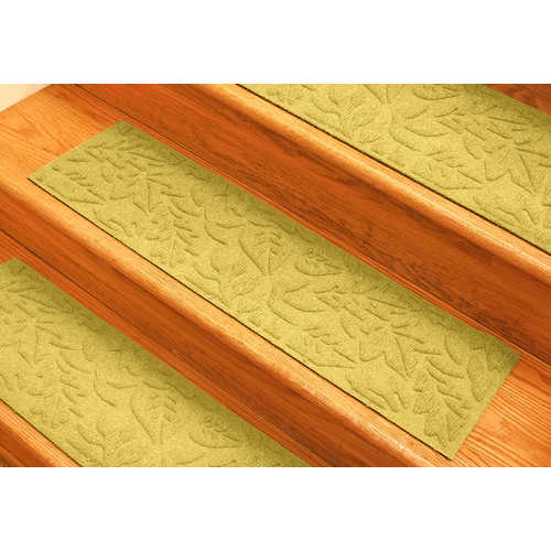 Bungalow Flooring Aqua Shield Yellow Fall Day Stair Tread (Set of 4)