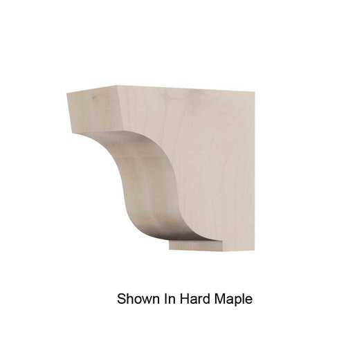 Brown Wood Small Simplicity Corbel Unfinished Paint Grade 01607005PT1