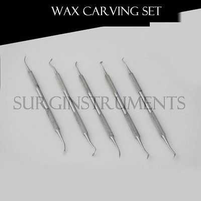 5pc Dental Scaler Scraper Pick Stainless Steel Double Ended Sided Tools Set Kit