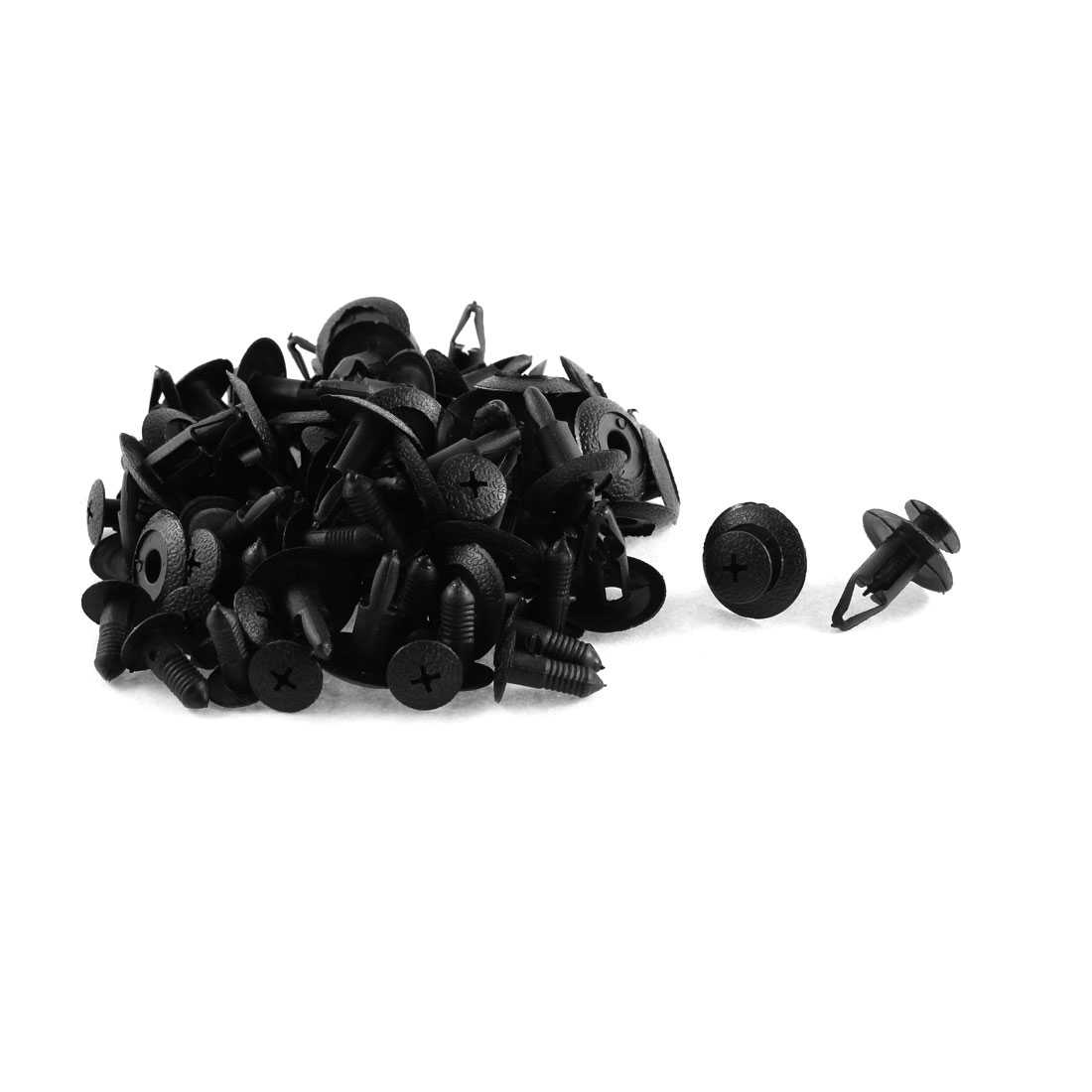 50 Pcs Black Plastic Splash Push-Type Retainer Rivet for Toyota