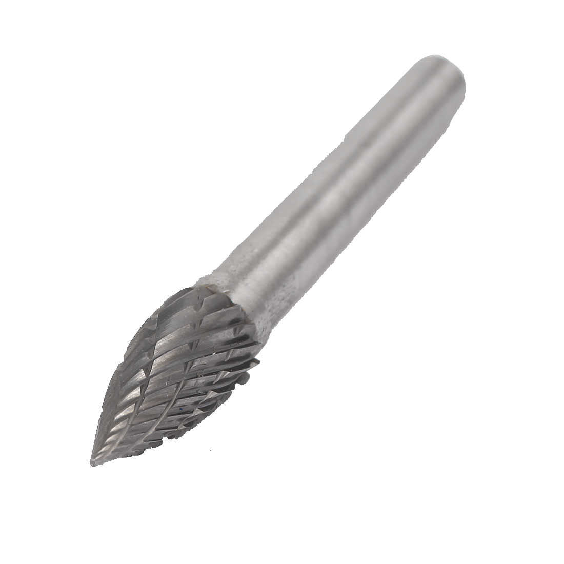 Pointed Tip Tungsten Steel Rotary File 6mm Shank 8mm Cutting Diameter Gray