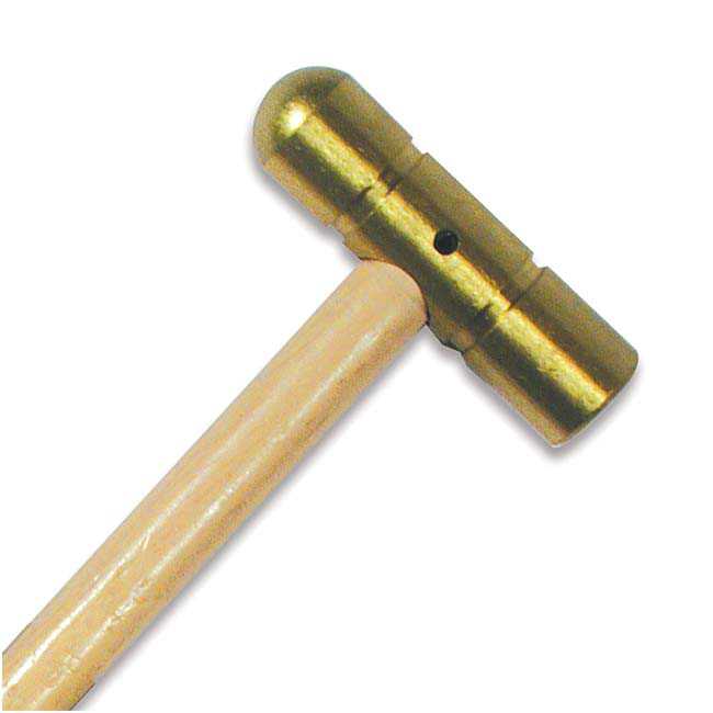 Brass Jewelry Hammer With 1/2' Flat And Round Heads - For Metal Smithing