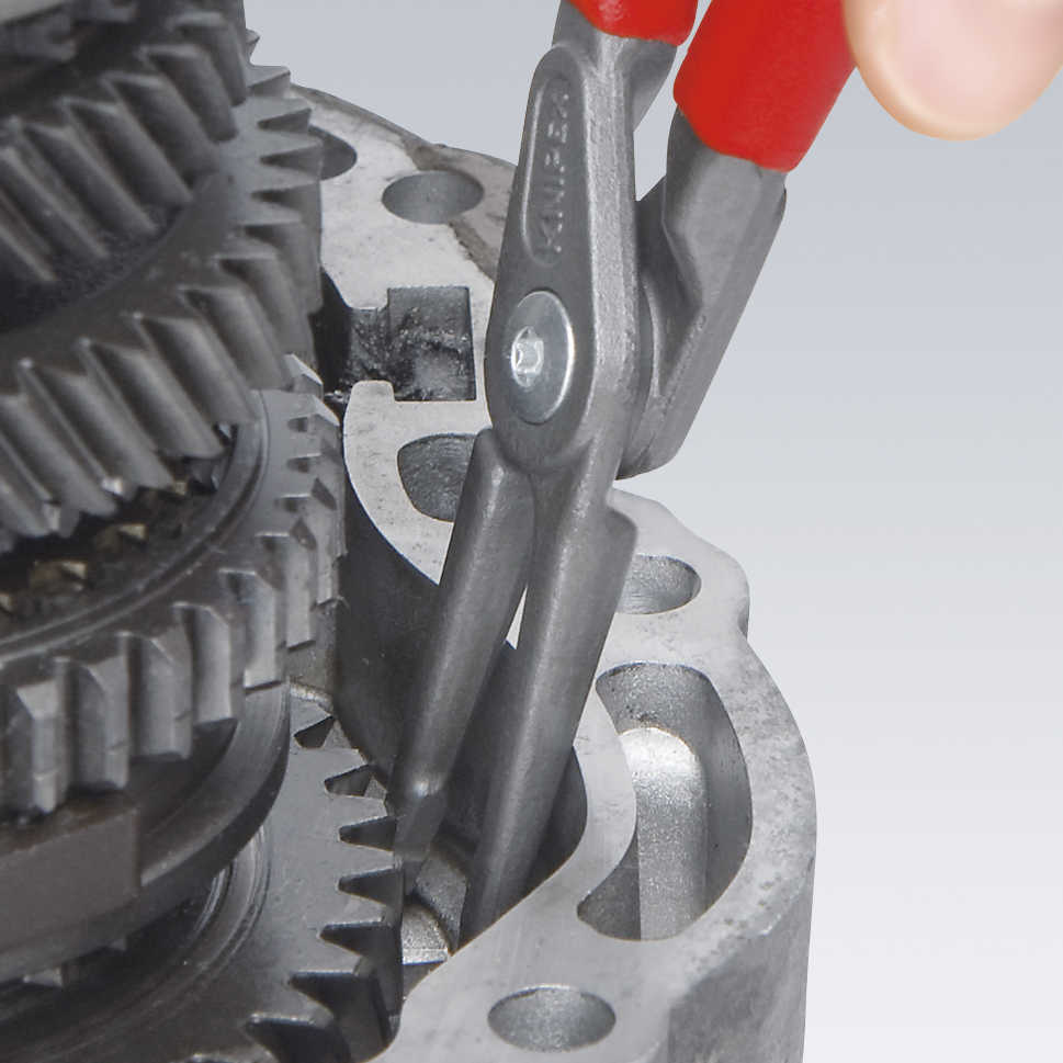 KNIPEX Tools 48 11 J3, 9-Inch Internal Straight Precision Retaining Ring Pliers