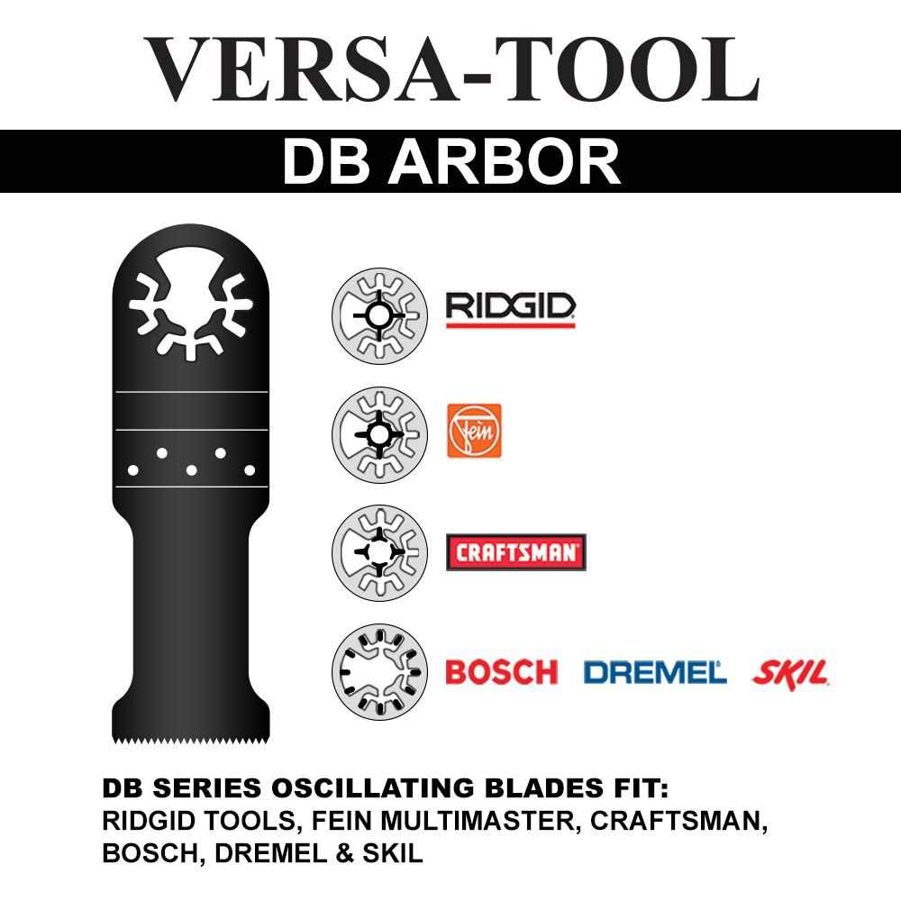 Versa Tool DB3M 52mm Flush Cut (8mm Offset Mount) Stainless Steel Scraper Fits Fein Multimaster, Dremel, Bosch, Craftsman, Ridgid Oscillating Tools - 3/Pack