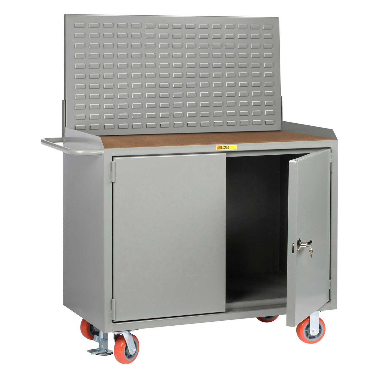Little Giant 48 in. Mobile Bench Cabinets with Louvered Panel