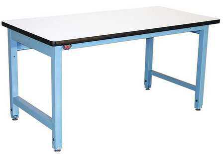 PRO-LINE HD6036C/L14/HDLE-6 Ergo Workbench, Blue, 60Lx36Wx30H In.