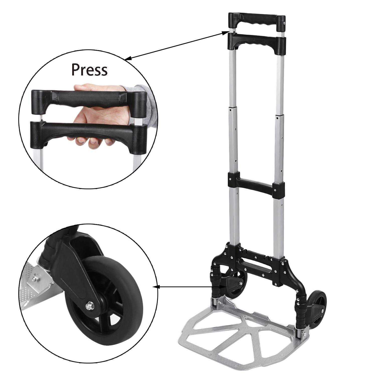 Telescoping Portable Folding Hand Truck Dolly Luggage Carts CEAER