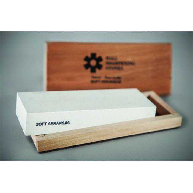 RH Preyda 30005 Soft Arkansas Bench Stone Wood box, 4 x 2 x 0.5 in.
